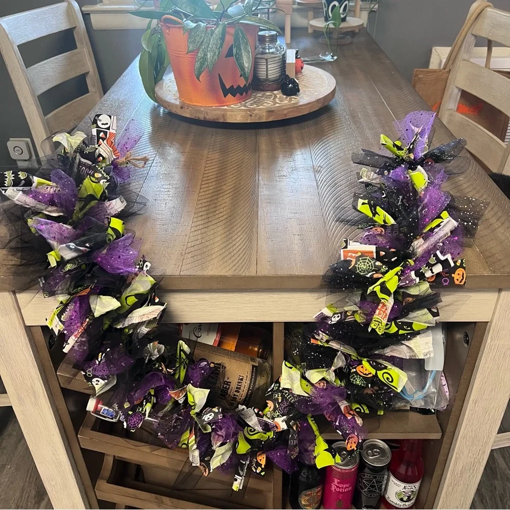 Halloween rag garland